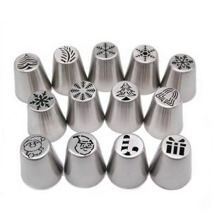 ChristmasNozzles, egy készlet sütemények és egyéb desszertek ünnepi díszítéséhez
