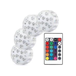 GlowWaterLights, 4 vízálló LED lámpa távirányítóval