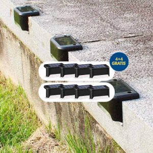 PatioLights, 4 részes vízálló, napelemes kerti LED lámpa készlet (1+1 INGYENES )