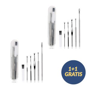 EarCleaningKit, 7 részes készlet tartozékokkal a biztonságos fültisztításhoz 1 + 1 INGYEN