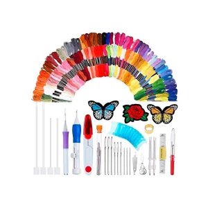 EmbroideryKit, 136 darabos cérna és egyéb gyakori kiegészítők hímzéshez